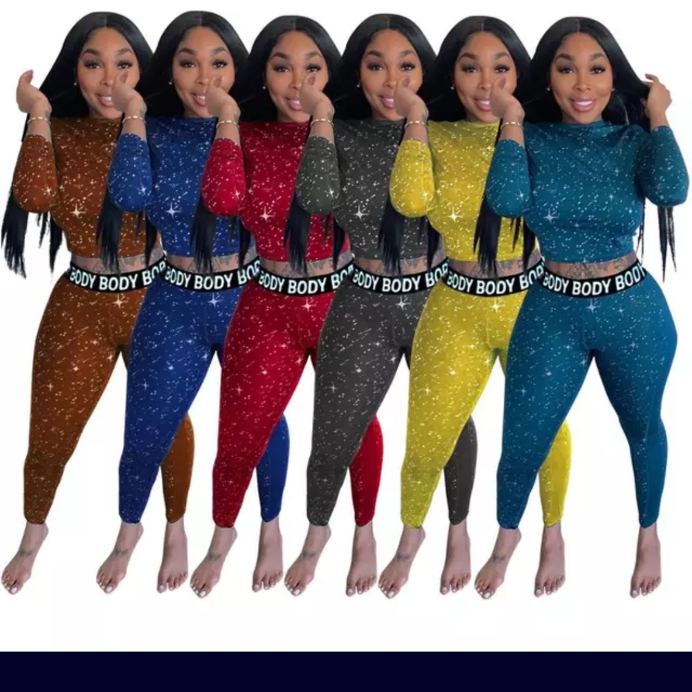 unbranded 2 piece star set medium blue with star's